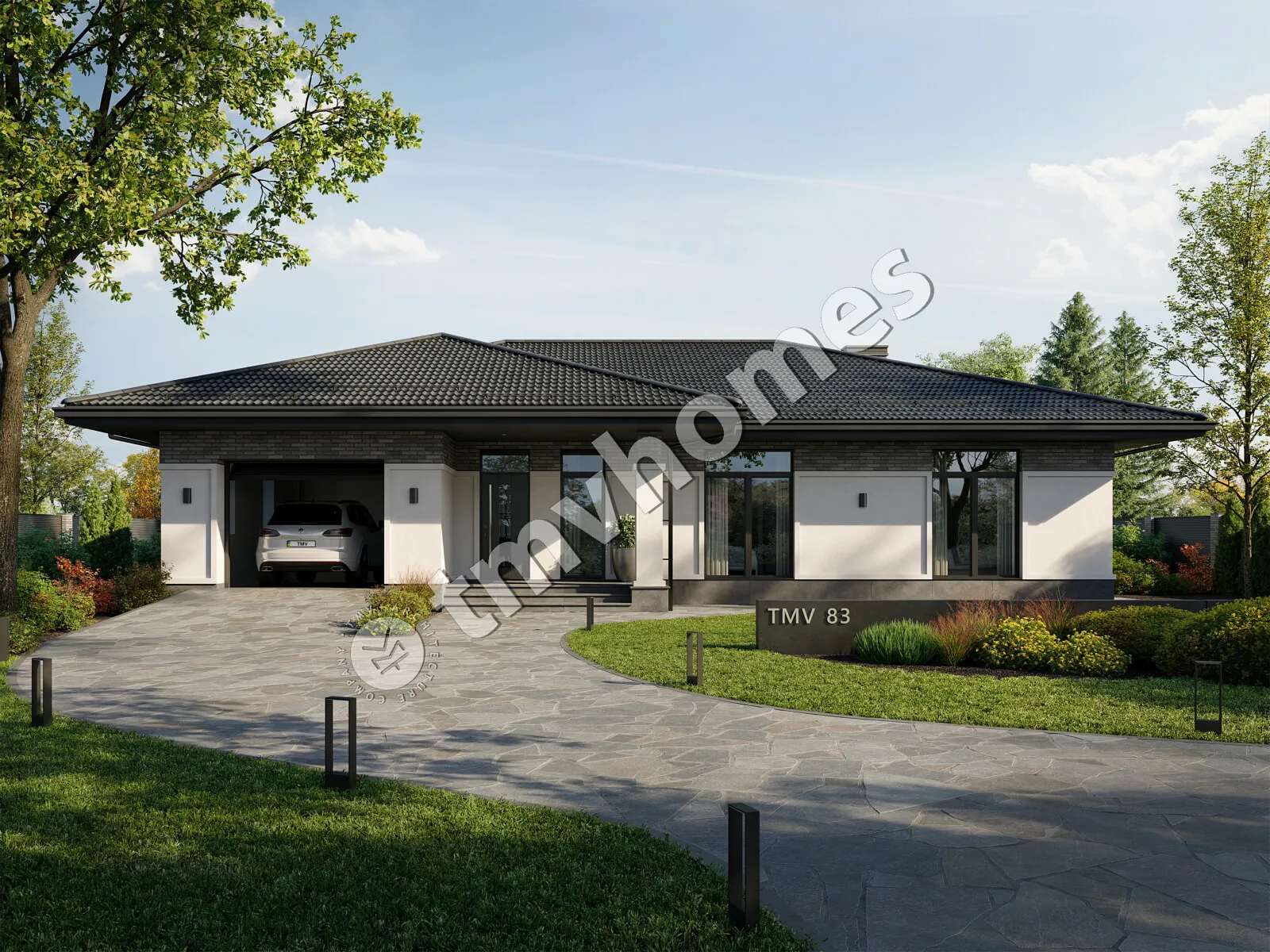 House Plan: 1569 ft², 1 Story, 3 Beds, 3 Baths, Open Floor Plan, 1-Car Garage