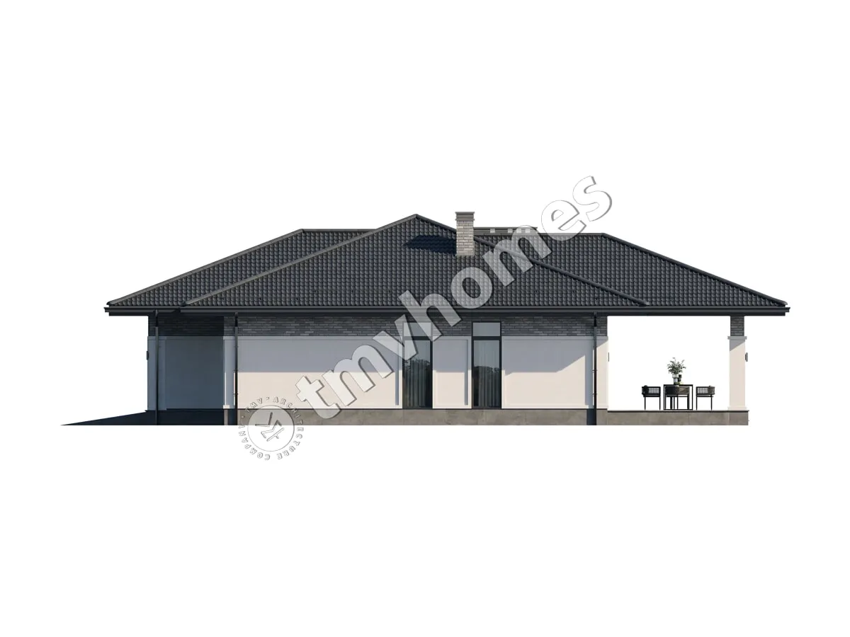 House Plan: 1569 ft², 1 Story, 3 Beds, 3 Baths, Open Floor Plan, 1-Car Garage