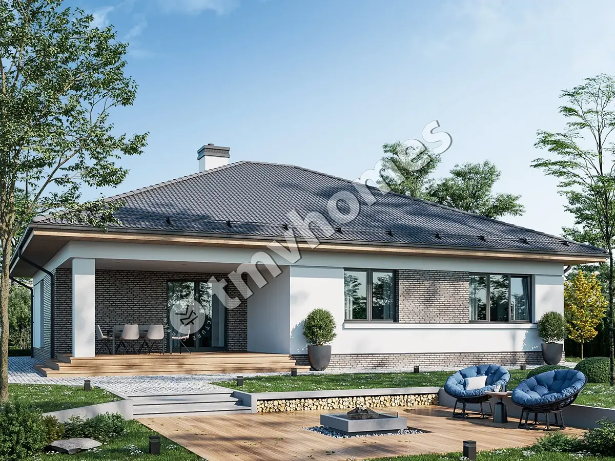 House Plan: 1490 ft², 1 Story, 3 Beds, 2 Baths, Open Floor Plan, 1-Car Garage