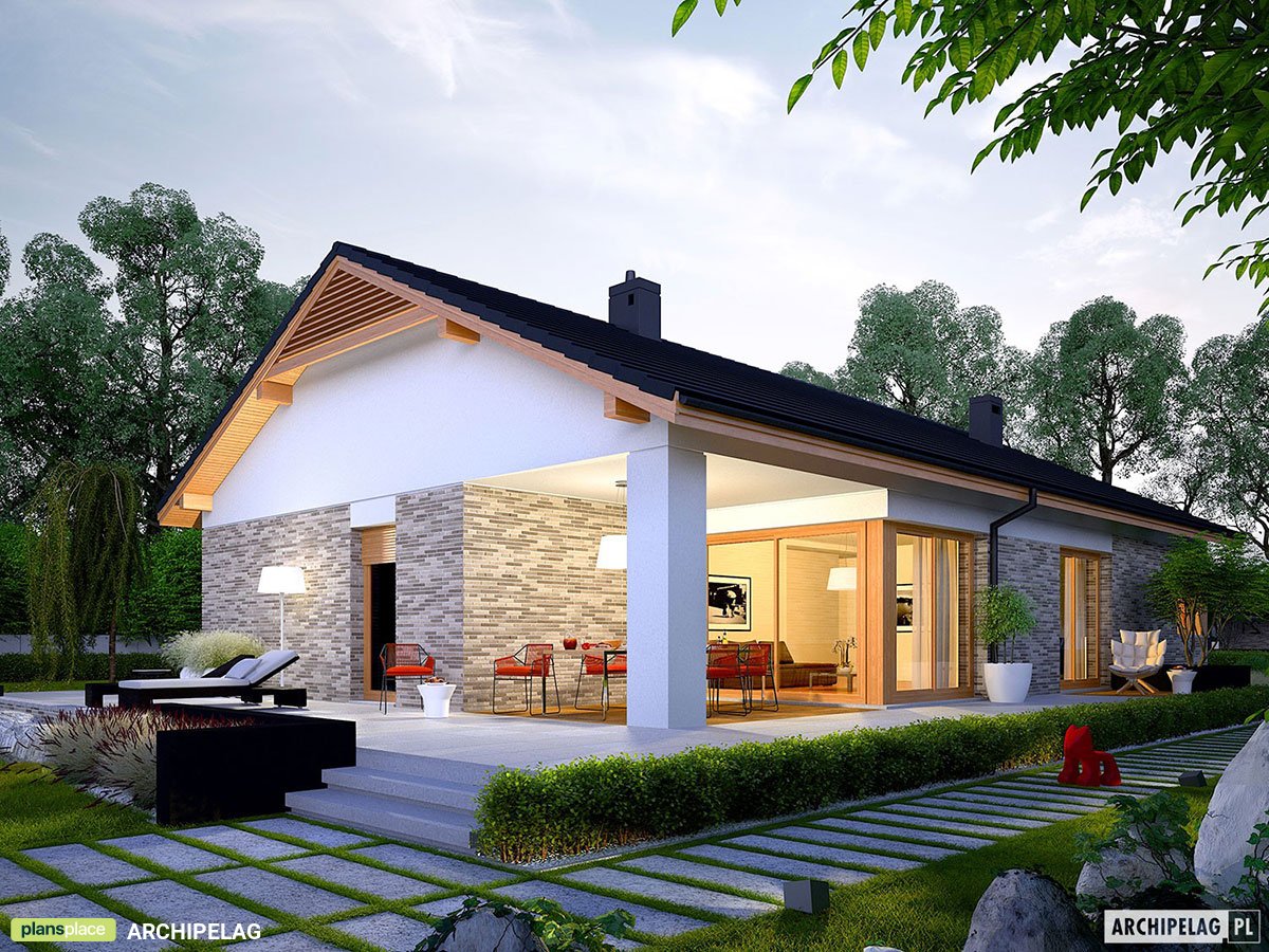 House Plan with Detached Garage and Fireplace in Master Bedroom