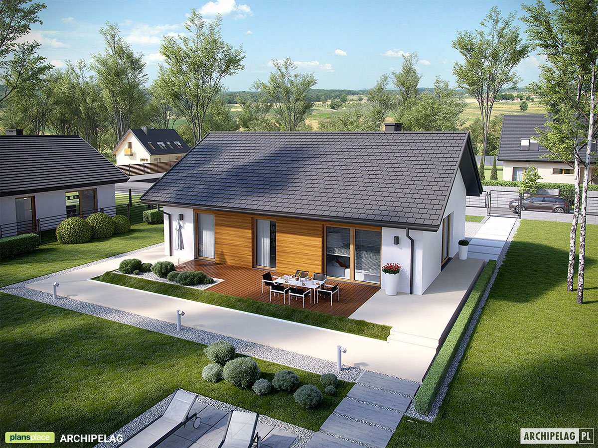 Small European House with Open Floor Plan and 3 Beds - 64788R - 3