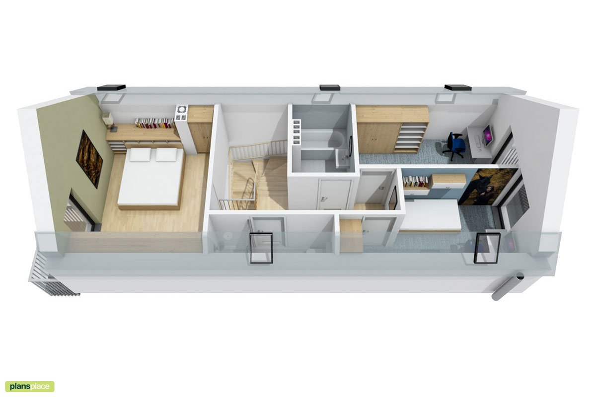 Narrow Lot House with 3 Beds Upstairs and Walk-in Pantry