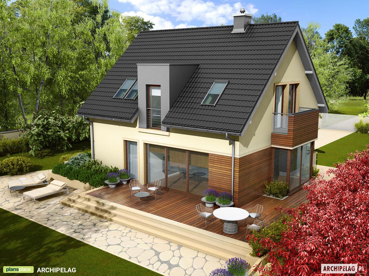 1500 Sq Ft European House Plan with Fireplace and Deck - 68407R - 3