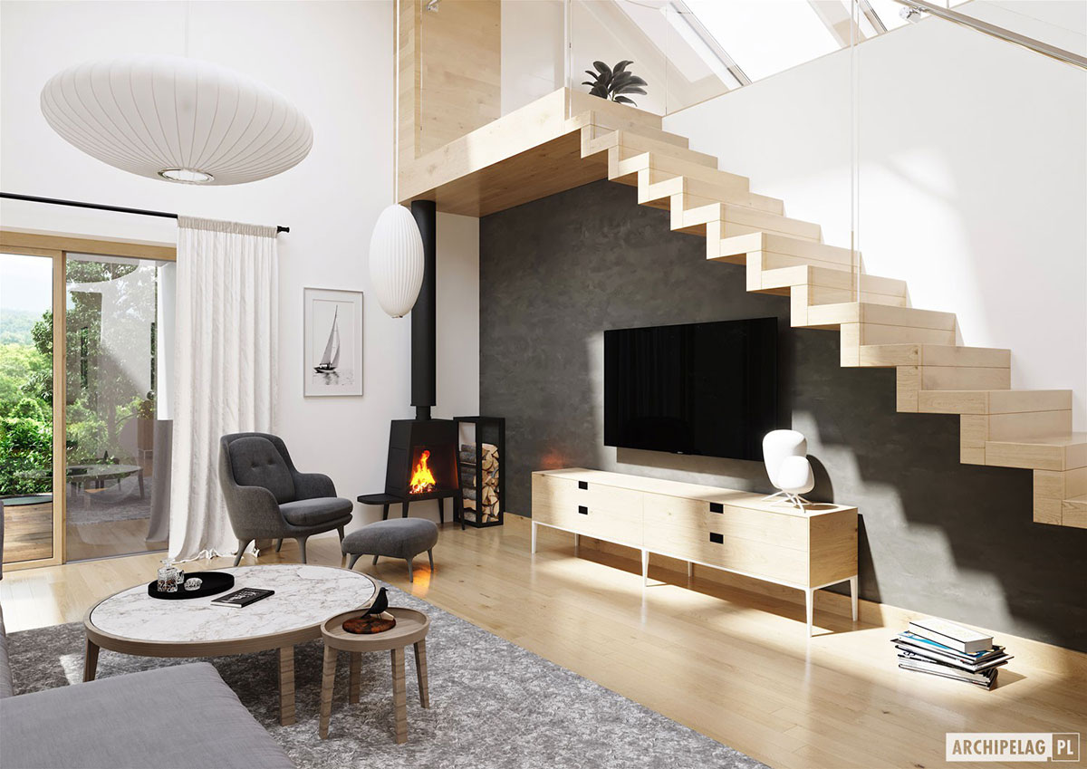 3-Bed, 1500 Sq Ft European Floor Plan with Garage and Loft