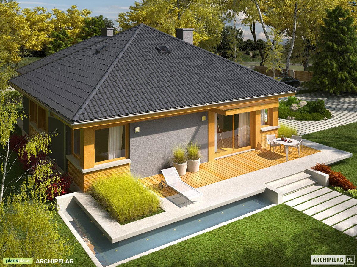 Single Story House Plan with 1-Car Garage and 3 Bedrooms