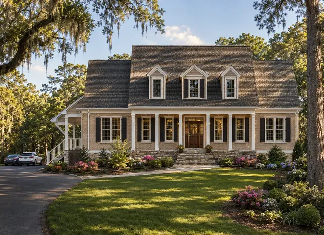 1.5-Story House Plan 3215 ft²: 4 Beds, Home Office, 3.5 Baths, Open Floor Plan, 3-Car Garage