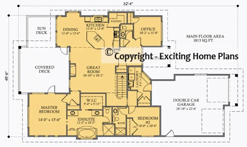 Main Floor 5 – 1-Story House Plan 1813 ft², 4 Beds — 32051R