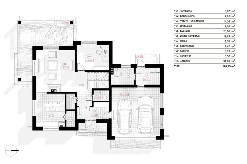 Main Floor 7 – 2-Story House Plan 1669 ft², 3 Beds — 50448R