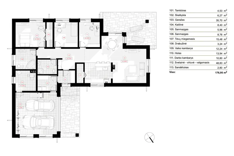 Main Floor 6 – 1-Story House Plan 1520 ft², 3 Beds — 12562R