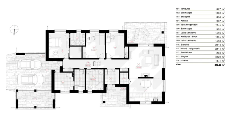 Main Floor 6 – 1-Story House Plan 1728 ft², 3 Beds — 92243R