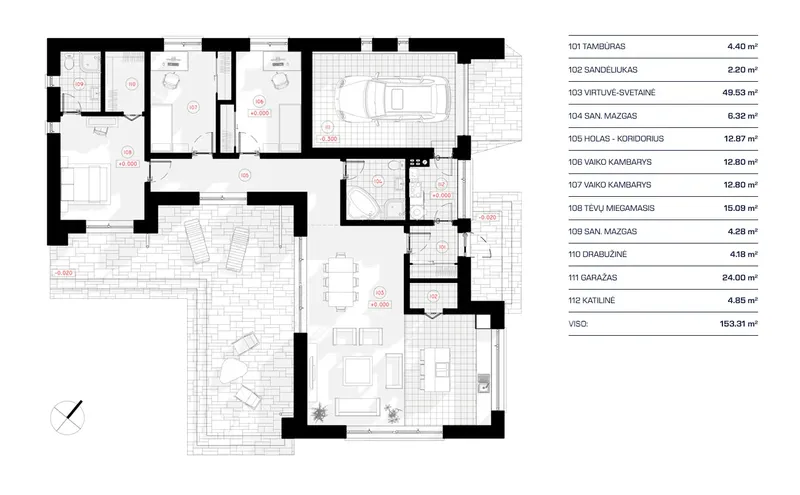 Main Floor 11 – 1-Story House Plan 1392 ft², 3 Beds — 31124R