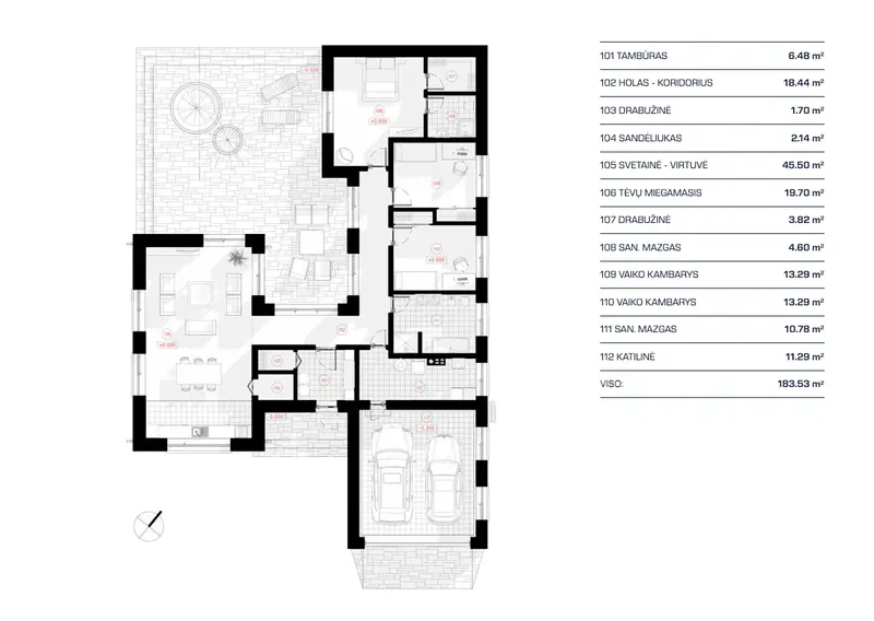 Main Floor 11 – 1-Story House Plan 1626 ft², 3 Beds — 44569R