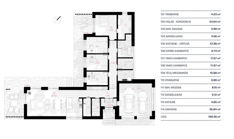 Main Floor 11 – 1-Story House Plan 1759 ft², 3 Beds — 12971R