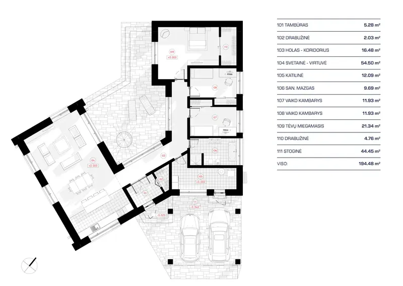 Main Floor 11 – 1-Story House Plan 1615 ft², 3 Beds — 89631R
