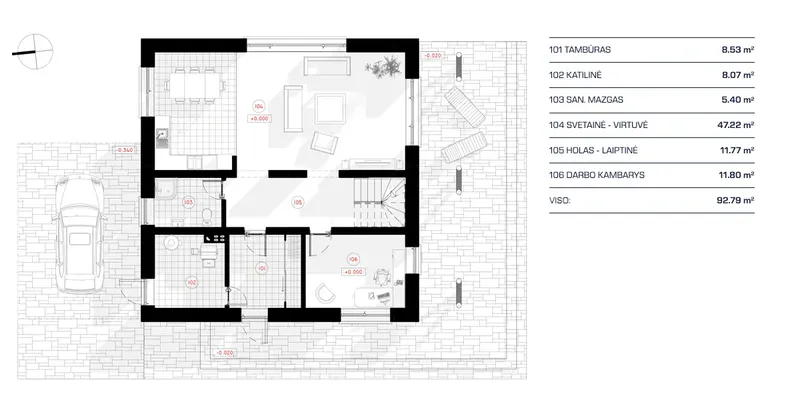 Main Floor 7 – 2-Story House Plan 1975 ft², 3 Beds — 42715R