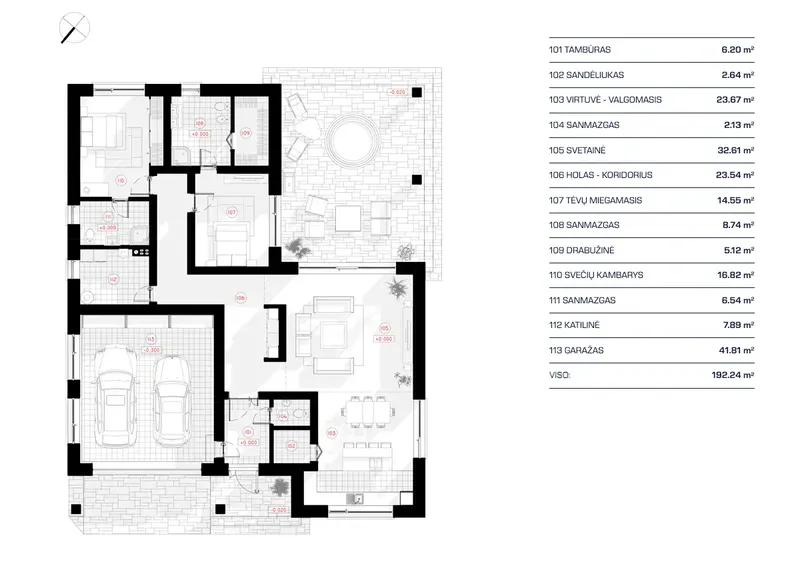 Main Floor 11 – 1-Story House Plan 1619 ft², 2 Beds — 81532R