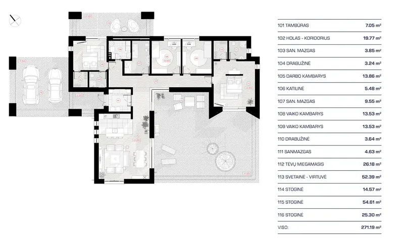 Main Floor 11 – 1-Story House Plan 1902 ft², 4 Beds — 78321R