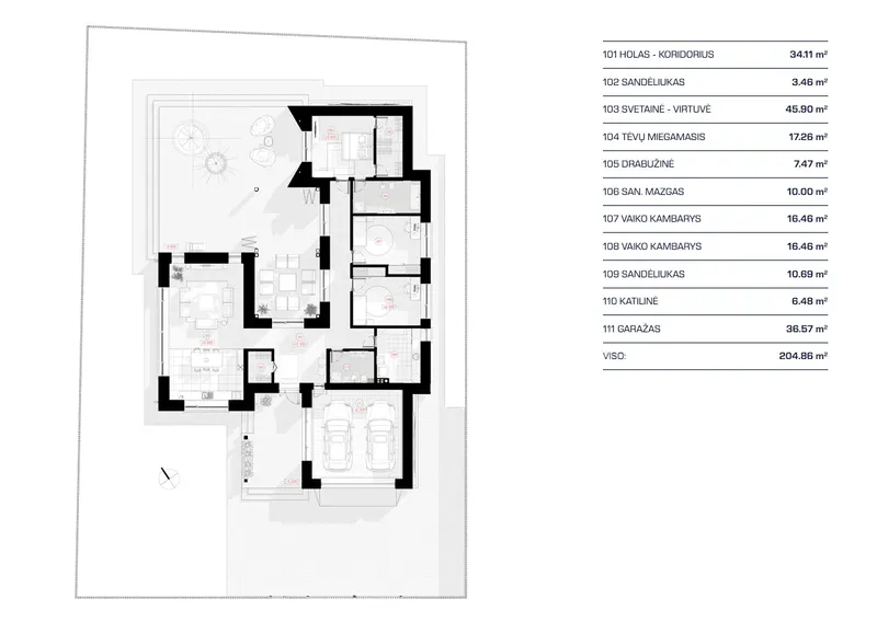 Main Floor 10 – 1-Story House Plan 1811 ft², 3 Beds — 64836R