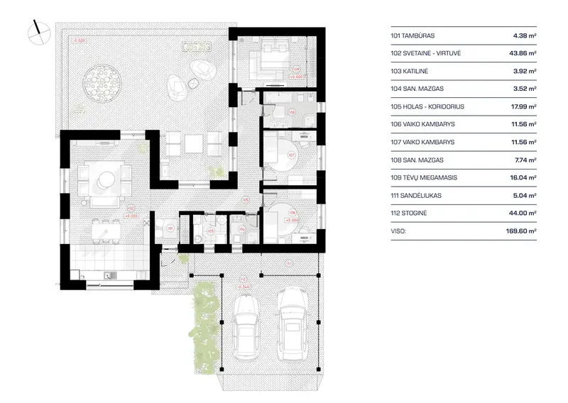 Main Floor 11 – 1-Story House Plan 1298 ft², 3 Beds — 52235R
