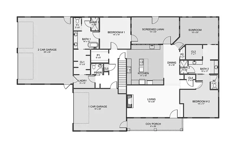 Main Floor 9 – 1-Story House Plan 2489 ft², 3 Beds — 33835R