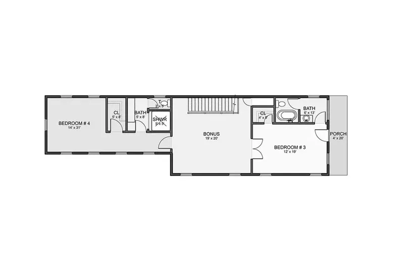 Third Floor 9 – 3-Story House Plan 4451 ft², 5 Beds — 87310R