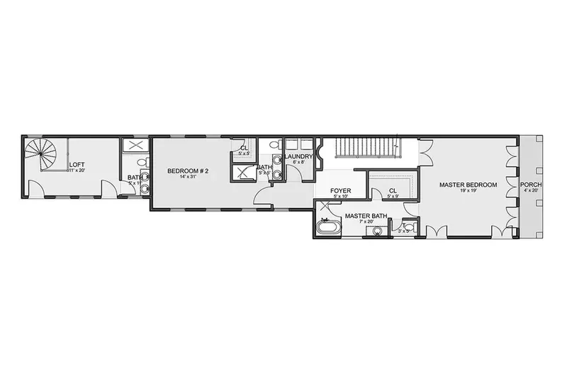 Second Floor 8 – 3-Story House Plan 4451 ft², 5 Beds — 87310R
