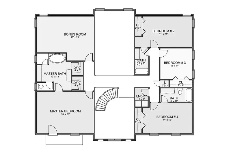 Second Floor 10 – 2-Story House Plan 4195 ft², 4 Beds — 81848R