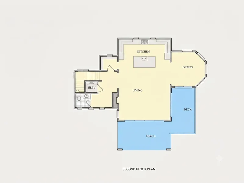 Second Floor 15 – 3-Story House Plan 4294 ft², 6 Beds — 89206R