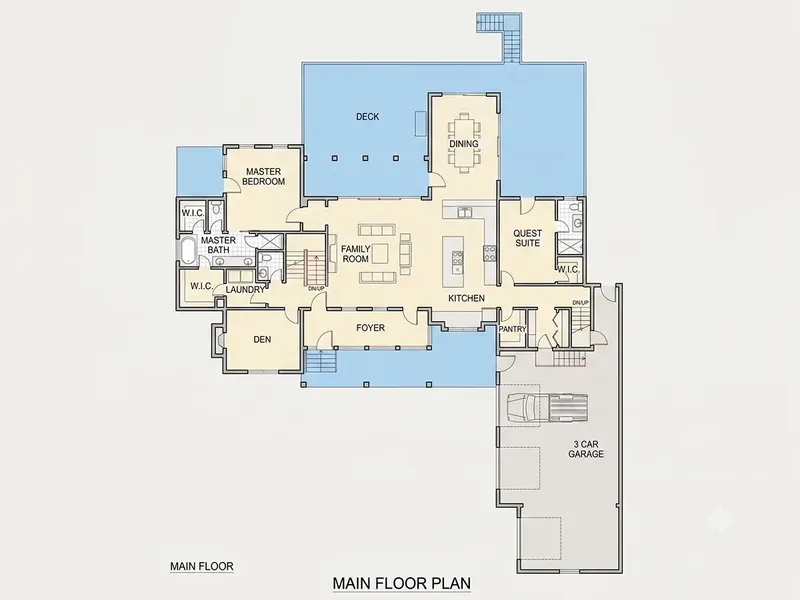 Main Floor 10 – 2-Story House Plan 5013 ft², 5 Beds — 47001R