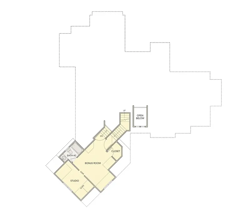 Second Floor 20 – 1.5-Story House Plan 2565 ft², 2 Beds — 55939R