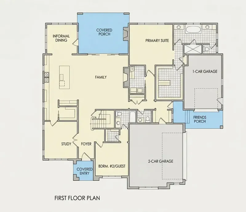 Main Floor 8 – 1.5-Story House Plan 4082 ft², 4 Beds — 15265R