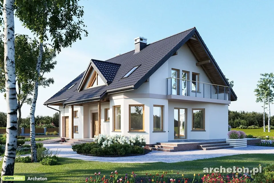 Main Images 1 – Home Plan with Large Kitchen and 1-Car Garage