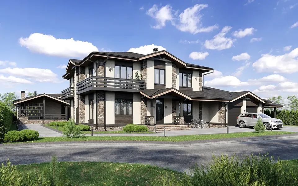 Main Images 2 – 2-Story House Plan 3139 ft², 4 Beds — 64022R
