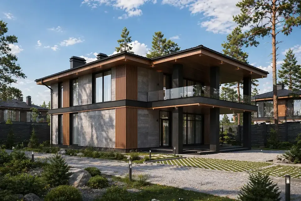Main Images 2 – 2-Story House Plan 2080 ft², 4 Beds — 21643R