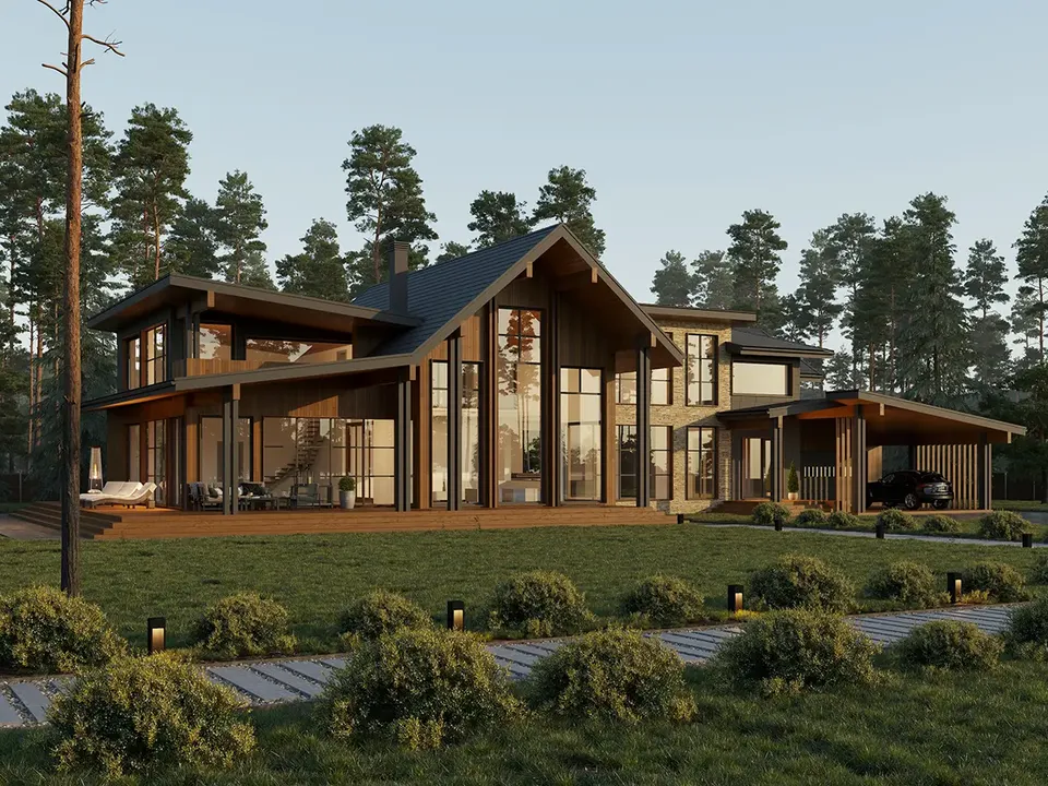 Main Images 1 – 1.5-Story House Plan 5503 ft², 3 Beds — 82647R