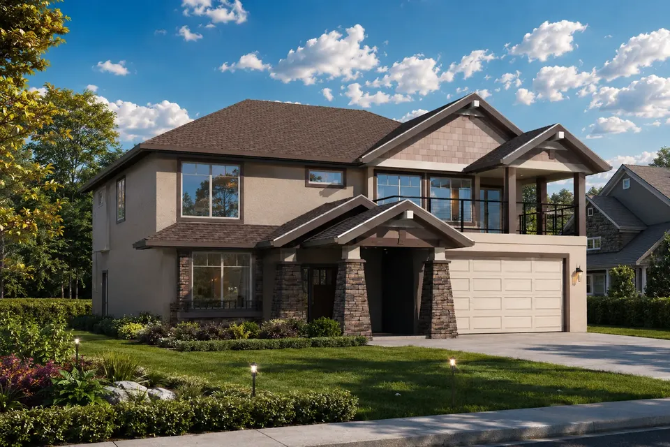 Main Images 2 – 2-Story House Plan 2664 ft², 5 Beds — 27635R