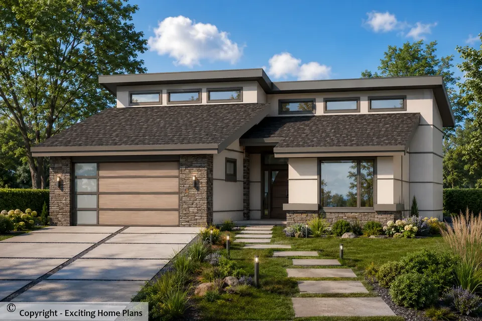 Main Images 2 – 1-Story House Plan 1603 ft², 3 Beds — 16819R