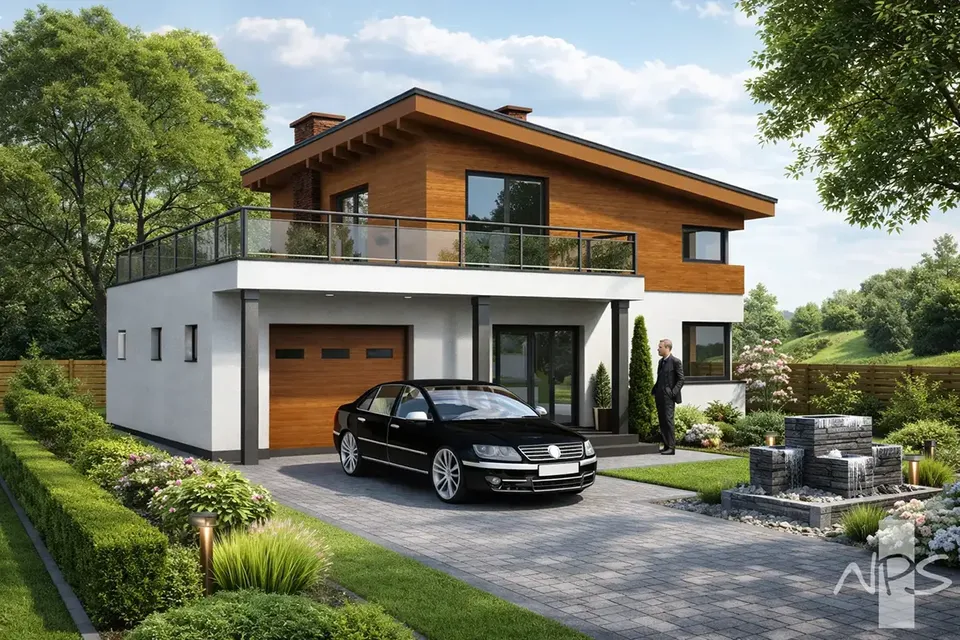Main Images 2 – 2-Story House Plan 1046 ft², 2 Beds — 82072R