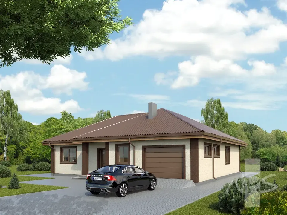 Main Images 2 – 1-Story House Plan 1308 ft², 3 Beds — 53687R