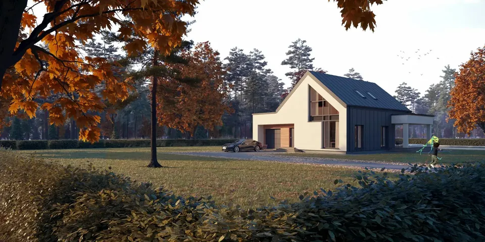 Main Images 1 – 1.5-Story House Plan 1617 ft², 3 Beds — 22635R