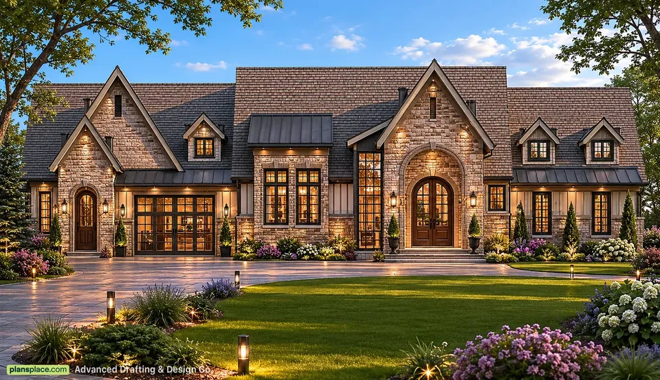 Main Images 2 – 1-Story House Plan 5709 ft², 3 Beds — 40884R