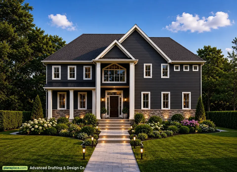 Main Images 2 – 2-Story House Plan 4865 ft², 5 Beds — 85500R