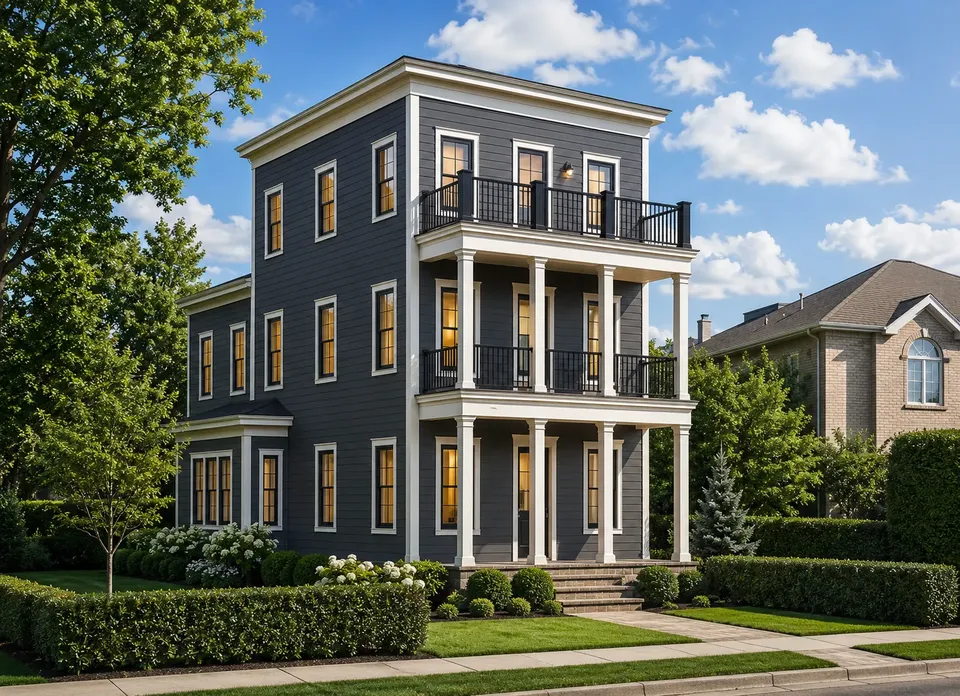Main Images 2 – 3-Story House Plan 4451 ft², 5 Beds — 87310R