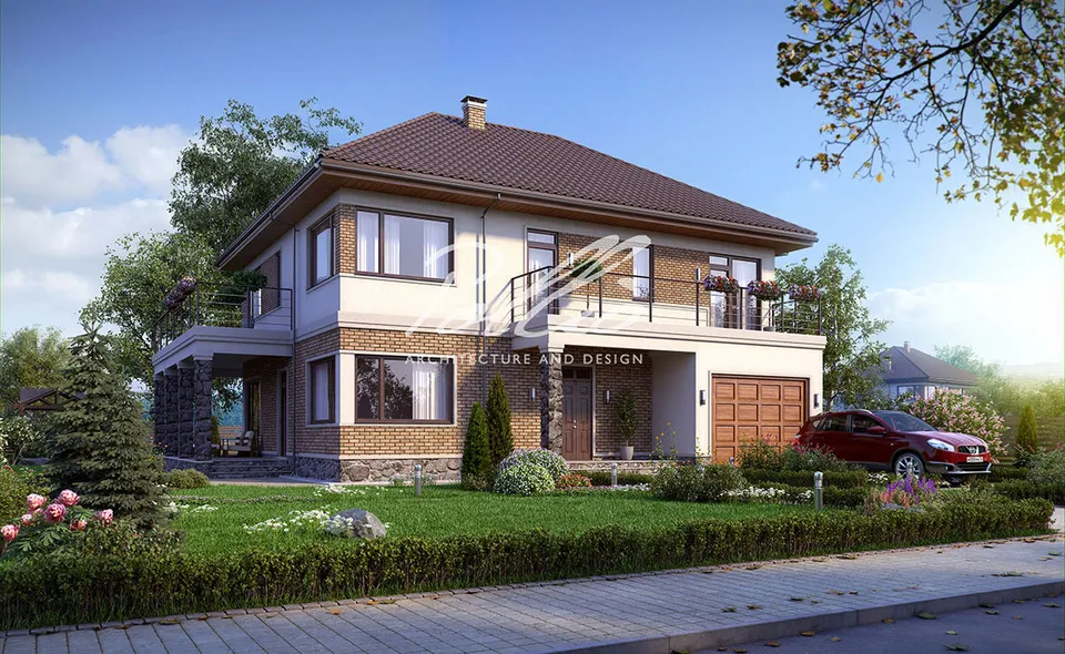 Main Images 1 – 2-Story House Plan 2378 ft², 3 Beds — 52731C