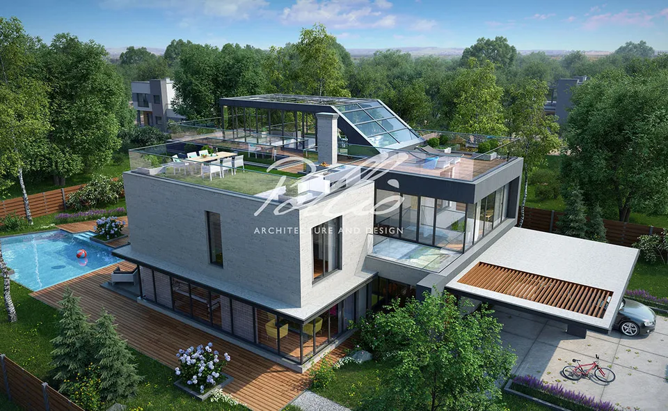 Main Images 2 – 3-Story House Plan 3639 ft², 4 Beds — 36682C