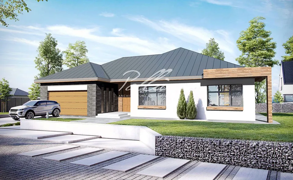 Main Images 1 – 1-Story House Plan 2012 ft², 4 Beds — 23040C