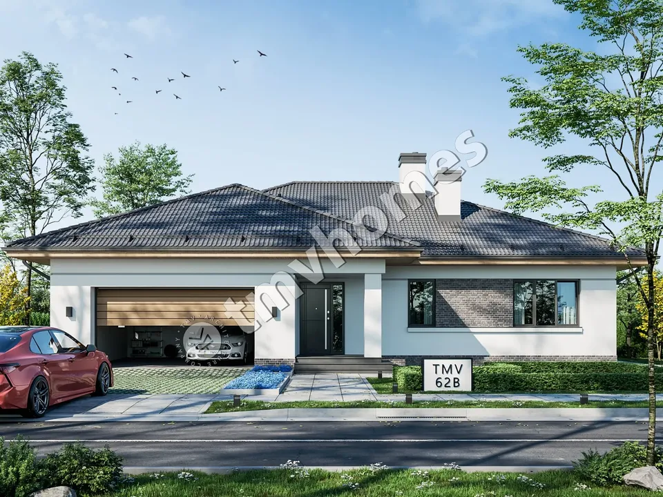 Main Images 2 – 1-Story House Plan 2052 ft², 3 Beds — 82318C